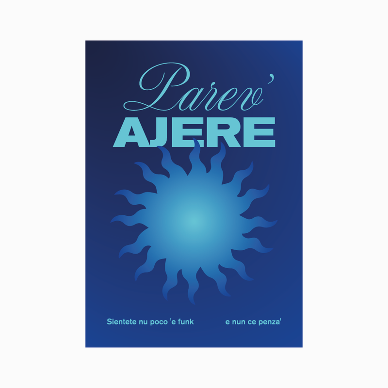 Stampa napoletana "Parev' Ajere Di Notte" di Grafiche Napoletane