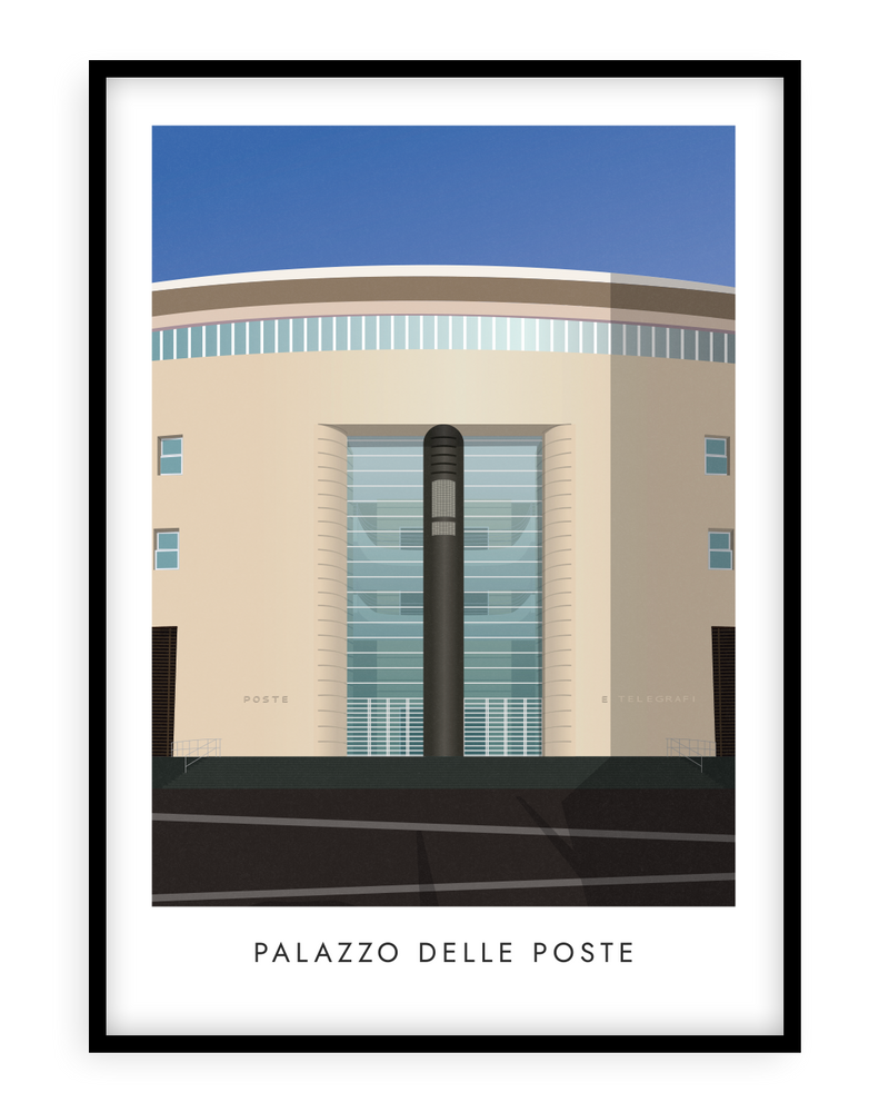 Poster "Palazzo delle Poste" di Simone Gattullo per Grafiche Napoletane