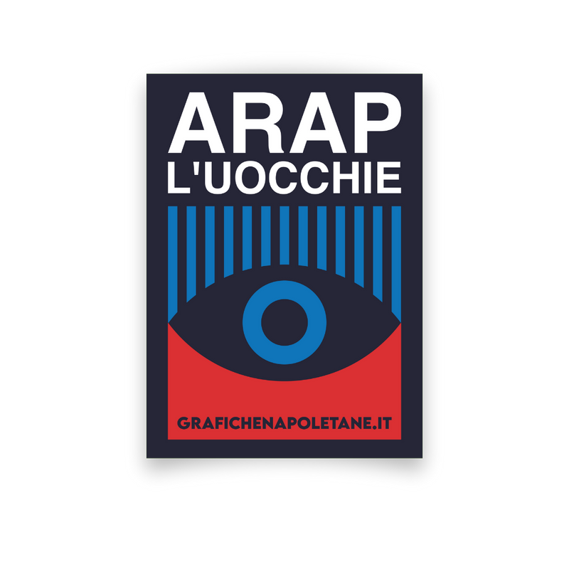 Sticker napoletano "Arap L'Uocchie" di Grafiche Napoletane