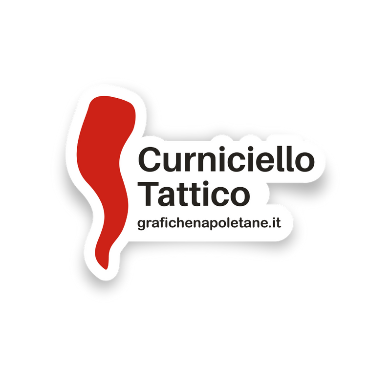 Sticker napoletano "Curniciello Tattico" di Grafiche Napoletane