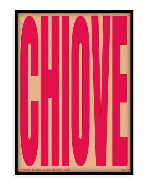 Stampa napoletana "Chiove" di Grafiche Napoletane