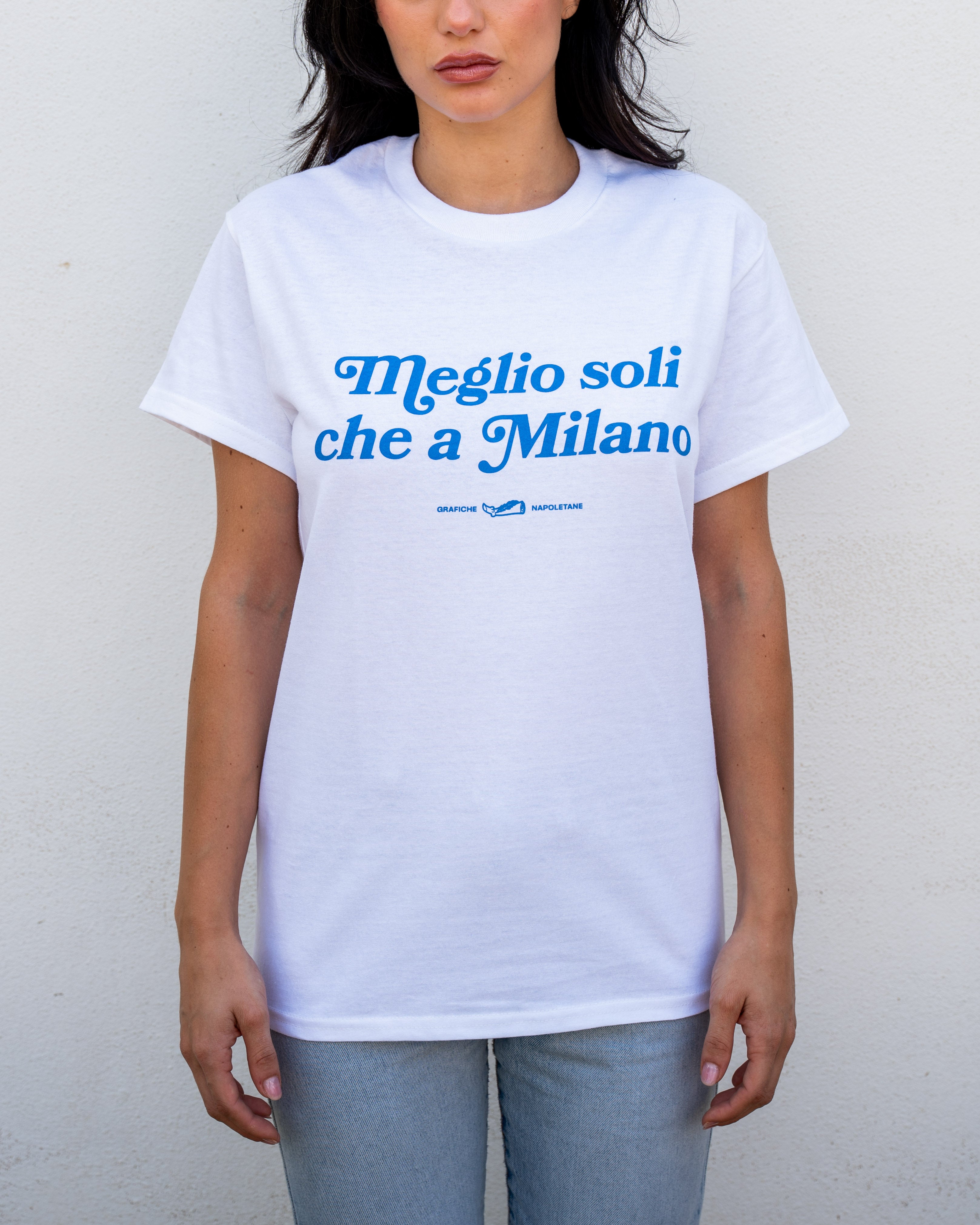 T-Shirt “Meglio soli che a Milano”
