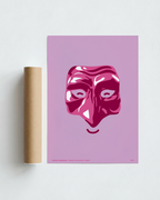 Stampa napoletana "Pulcinella Rosa" di Grafiche Napoletane – foto 5