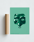 Stampa napoletana "Pulcinella Verde" di Grafiche Napoletane – foto 3
