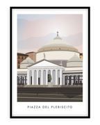 Poster "Piazza del Plebiscito" di Simone Gattullo per Grafiche Napoletane
