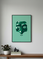 Stampa napoletana "Pulcinella Verde" di Grafiche Napoletane – foto 2