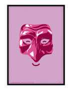 Stampa napoletana "Pulcinella Rosa" di Grafiche Napoletane