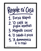 Stampa napoletana "Regole della casa Napoletana" di Grafiche Napoletane