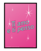 Stampa napoletana "Ti Amo e Ti Penso" di Grafiche Napoletane
