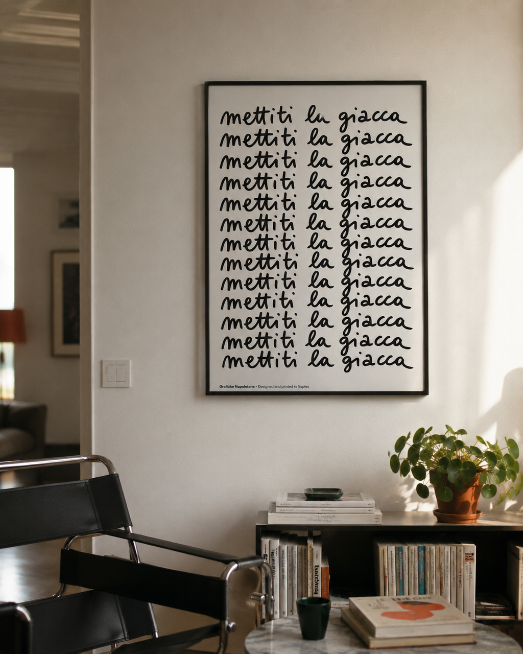 Stampa napoletana "Mettiti la giacca" di Grafiche Napoletane – foto 2