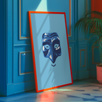 Stampa napoletana "Pulcinella Blu" di Grafiche Napoletane – foto 3