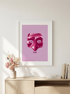 Stampa napoletana "Pulcinella Rosa" di Grafiche Napoletane – foto 2